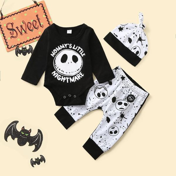 3pc infant baby halloween letter print romper+cartoon pants+hat outfits 2020 newborn baby girl boy long sleeve clothes, White
3pc infant baby halloween letter print romper+cartoon pants+hat outfits 2020 newborn baby girl boy long sleeve clothes, White