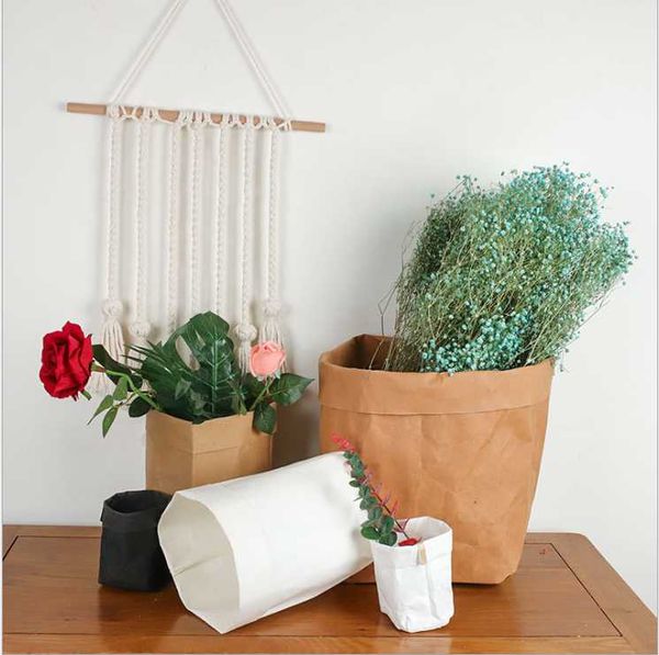 gift wrap 3pcs washable kraft paper bag large storage for plant vegetable grow flower pot basket cover baby clothes toy organizer
gift wrap 3pcs washable kraft paper bag large storage for plant vegetable grow flower pot basket cover baby clothes toy organizer