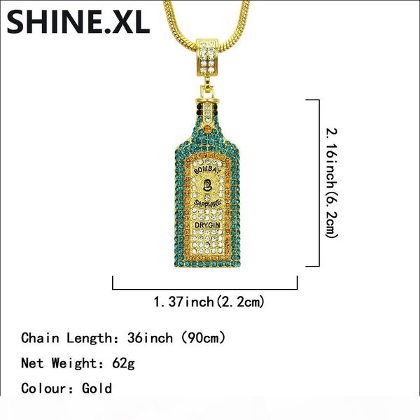 alloy 3d wine bottle pendant necklace iced out full colorful diamond gold chain for men women party jewelry, Silver
alloy 3d wine bottle pendant necklace iced out full colorful diamond gold chain for men women party jewelry, Silver