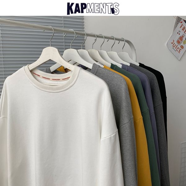 kapments мужчины крупногабаритного harajuku твердого пуловер толстовка 2020 мужских streetwear толстовка мужчины с длинным рукавом корейских, Black
kapments мужчины крупногабаритного harajuku твердого пуловер толстовка 2020 мужских streetwear толстовка мужчины с длинным рукавом корейских, Black