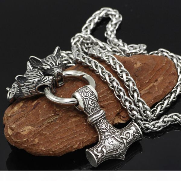 men's jewelry norse viking wolf&thor hammer mjolnir pendant necklace for men vintage silver pendant fashion jewelry
men's jewelry norse viking wolf&thor hammer mjolnir pendant necklace for men vintage silver pendant fashion jewelry