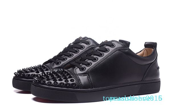 men&womem high-end custom black rivets casual shoe outdoor low genuine leather red bottom sneaker size:36-46 qa15
men&womem high-end custom black rivets casual shoe outdoor low genuine leather red bottom sneaker size:36-46 qa15