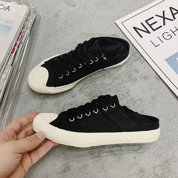 korean two ways lace up student canvas shoes women loafers femme espadrilles sewing elevated breathable sneake shoes woman flats, Black
korean two ways lace up student canvas shoes women loafers femme espadrilles sewing elevated breathable sneake shoes woman flats, Black