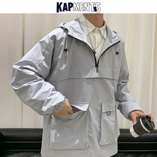 kapments multifunction pocket men hooded windbreaker 2020 male casual streetwear solid bomber jackets mens hip hop harajuku coat, Black;brown
kapments multifunction pocket men hooded windbreaker 2020 male casual streetwear solid bomber jackets mens hip hop harajuku coat, Black;brown