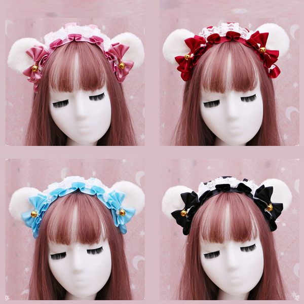 princess sweet hairbands bell bear ears headband maid lace headbands hair hoop hair accessories anime girl cosplay, Slivery;white
princess sweet hairbands bell bear ears headband maid lace headbands hair hoop hair accessories anime girl cosplay, Slivery;white