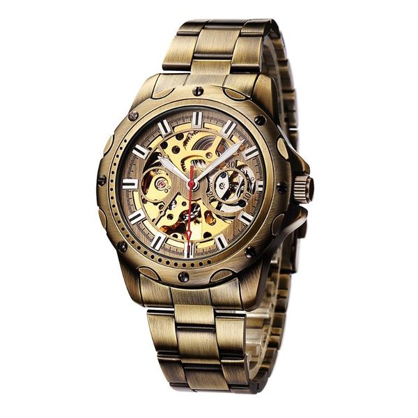 shenhua mens watches vintage clock bronze skeleton automatic wristwatch mechanical self winding steel strap relogio masculino, Slivery;brown
shenhua mens watches vintage clock bronze skeleton automatic wristwatch mechanical self winding steel strap relogio masculino, Slivery;brown