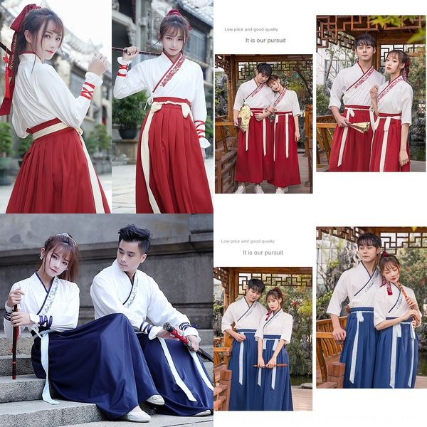 oaclv chinese chinese style hanfu embroidered cross collar wear wear embroidery couple dress skirt men's and women's ancient costu, Black;red
oaclv chinese chinese style hanfu embroidered cross collar wear wear embroidery couple dress skirt men's and women's ancient costu, Black;red