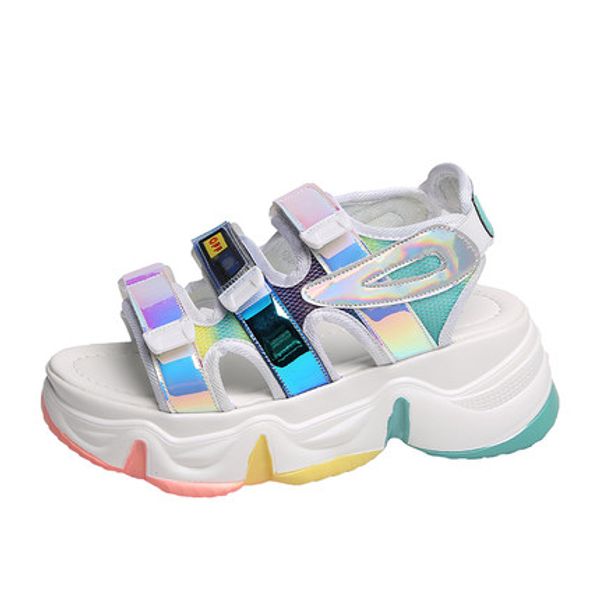 2020 summer new casual thick-soled wild colorful sports sponge cake bottom large size sandals, Black
2020 summer new casual thick-soled wild colorful sports sponge cake bottom large size sandals, Black