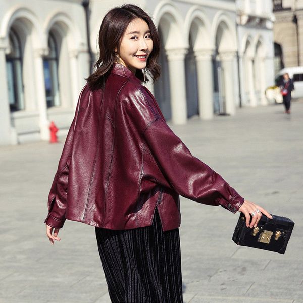 2020 haining new sheepskin real leather jacket for women short bat-sleeved blouse, Black
2020 haining new sheepskin real leather jacket for women short bat-sleeved blouse, Black