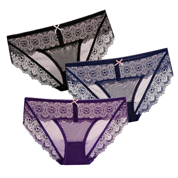women lace panties seamless briefs ultra-thin hollow underwear mid-waist comfort underpants female intimates 3pcs/lot #f, Black;pink
women lace panties seamless briefs ultra-thin hollow underwear mid-waist comfort underpants female intimates 3pcs/lot #f, Black;pink