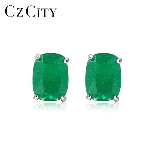 czcity new green or pink stone stud earrings for women anniversary fine jewelry 925 sterling silver pendientes mujer se0409, Golden;silver
czcity new green or pink stone stud earrings for women anniversary fine jewelry 925 sterling silver pendientes mujer se0409, Golden;silver