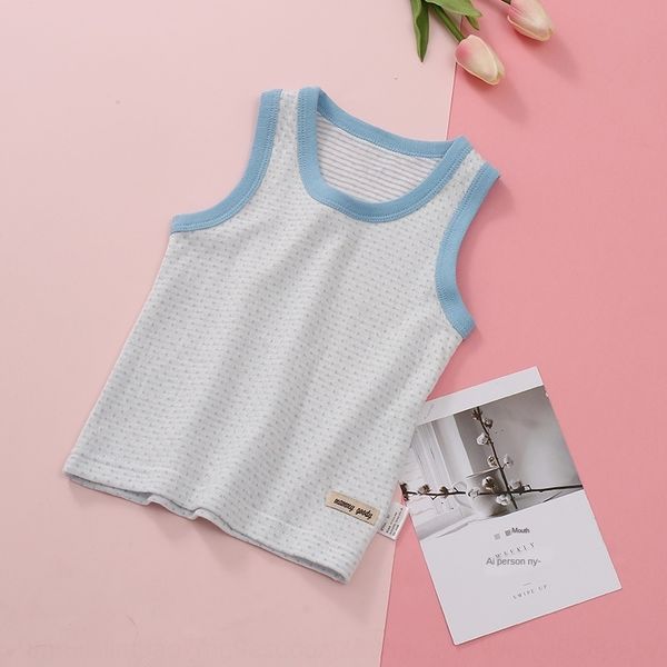 new children's vest summer woven combed pure cotton baby soft wide shoulder vest simple sleeveless base shirt, Blue
new children's vest summer woven combed pure cotton baby soft wide shoulder vest simple sleeveless base shirt, Blue