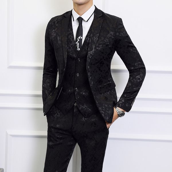 isurvivor 2020 new casual youth suit men's slim four-season striped business casual youth three-piece suit, White;black
isurvivor 2020 new casual youth suit men's slim four-season striped business casual youth three-piece suit, White;black