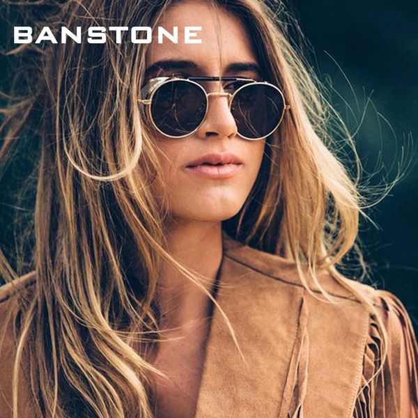 banstone vintage round metal men steampunk hd sunglasses brand designer women glasses shades uv400 protection, White;black
banstone vintage round metal men steampunk hd sunglasses brand designer women glasses shades uv400 protection, White;black