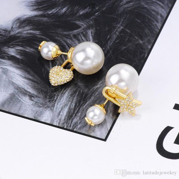 luxury designer women stud star heart with pearl designer earrings elegant high-end retro asymmetric stud hoop earrings fashion jewelry, Golden;silver
luxury designer women stud star heart with pearl designer earrings elegant high-end retro asymmetric stud hoop earrings fashion jewelry, Golden;silver