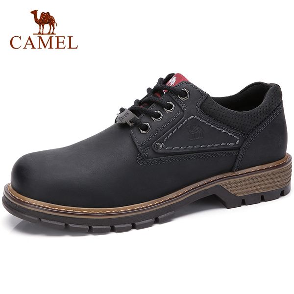 

camel men tooling shoes autumn geunine leather shoes men's trend fashion outdoor casual men's, Black