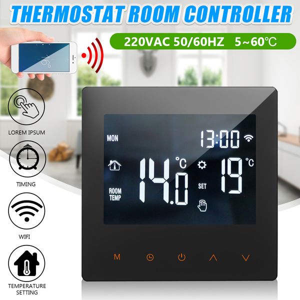 smart digital wifi temperature controller electric floor heating touch screen water/gas boiler heating thermostat temp regulator
smart digital wifi temperature controller electric floor heating touch screen water/gas boiler heating thermostat temp regulator