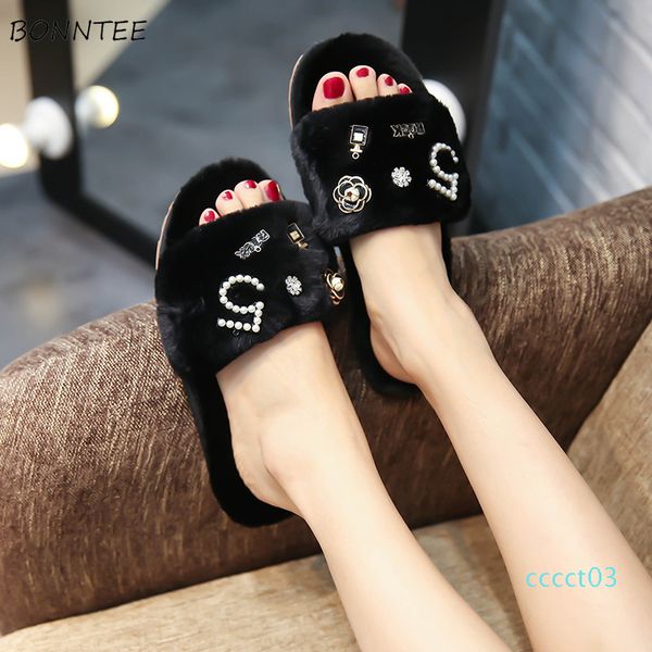 winter slippers women trendy decoration fur plush home shoes sweet soft womens slipper ladies warm thick bottom non-slip pink ct03, Black
winter slippers women trendy decoration fur plush home shoes sweet soft womens slipper ladies warm thick bottom non-slip pink ct03, Black