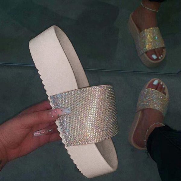 outdoor wild fashion summer women waterproof platform thick bottom rhinestone slippers candy-colored beach sandals, Black
outdoor wild fashion summer women waterproof platform thick bottom rhinestone slippers candy-colored beach sandals, Black