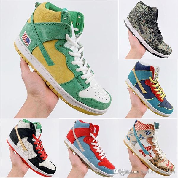 sb dunk high pro baroque brown running shoes multicolor green mens women skateboard sneakers outdoors sports trainers 36-45, White;red
sb dunk high pro baroque brown running shoes multicolor green mens women skateboard sneakers outdoors sports trainers 36-45, White;red
