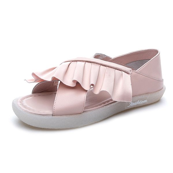 plus size sandals women 2020 spring and summer new leather flat soft sole shoes with ruffled two pregnant women shoes, Black
plus size sandals women 2020 spring and summer new leather flat soft sole shoes with ruffled two pregnant women shoes, Black