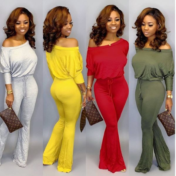 bat sleeve casual womens jumpsuits slash neck solid color loose women designer rompers spring summer clothing, Black;white
bat sleeve casual womens jumpsuits slash neck solid color loose women designer rompers spring summer clothing, Black;white