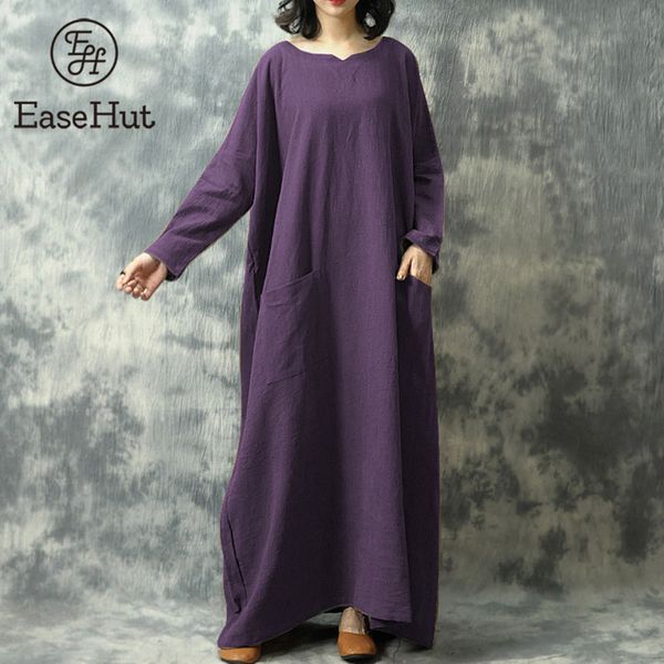 easehut vintage women loose casual long dress batwing long sleeves pockets solid baggy robe female autumn maxi dress vestidos, Black;gray
easehut vintage women loose casual long dress batwing long sleeves pockets solid baggy robe female autumn maxi dress vestidos, Black;gray