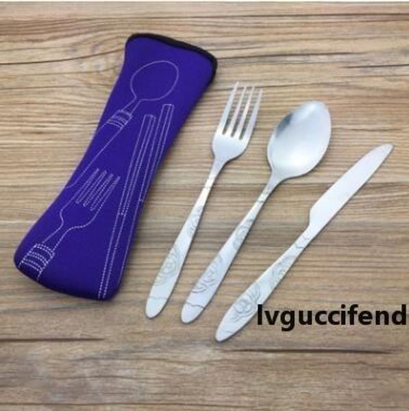 stainless steel tableware set portable cutlery set camping fork spoon knife with bag tableware set 3pcs/set kitchen accessories lxl595
stainless steel tableware set portable cutlery set camping fork spoon knife with bag tableware set 3pcs/set kitchen accessories lxl595
