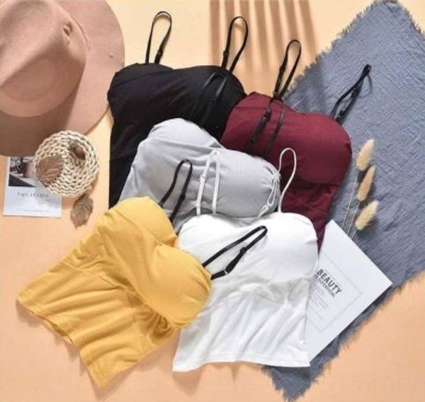 camisole female student under korean style underwear inside and outside wear versatile back bra pleated long base top, White
camisole female student under korean style underwear inside and outside wear versatile back bra pleated long base top, White