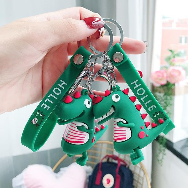 creative cute simple cartoon little dinosaur glue keychain female car bag pendant key chain accessories, Silver
creative cute simple cartoon little dinosaur glue keychain female car bag pendant key chain accessories, Silver