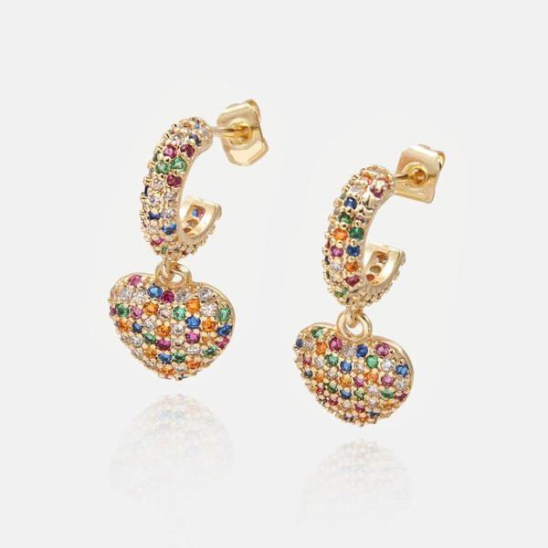 1 piece trendy cubic zirconia gold heart drop earrings fashion colorful cz crystal love earrings for women korean jewelry 2020, Silver
1 piece trendy cubic zirconia gold heart drop earrings fashion colorful cz crystal love earrings for women korean jewelry 2020, Silver