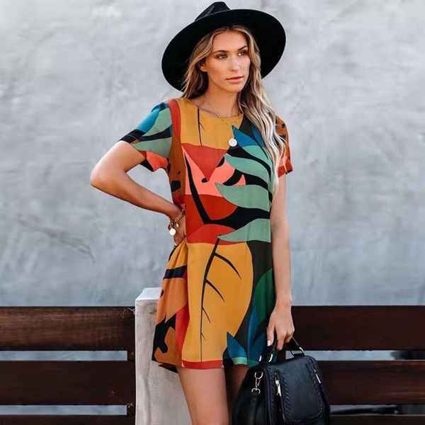 new spring and summer elegant dress printed short-sleeved round neck dress fashion printed round neck short-sleeved, White;red
new spring and summer elegant dress printed short-sleeved round neck dress fashion printed round neck short-sleeved, White;red