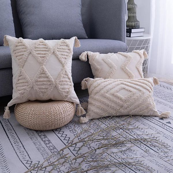 bohemian style tassels cushion cover 45*45cm/30*50cm beige pillow cover handmade home decor for living room bedroom
bohemian style tassels cushion cover 45*45cm/30*50cm beige pillow cover handmade home decor for living room bedroom