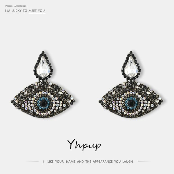 yhpup personality new fashion brand black rhinestone dangle earrings exquisite bling glass eye brincos for women party gift 2020, Silver
yhpup personality new fashion brand black rhinestone dangle earrings exquisite bling glass eye brincos for women party gift 2020, Silver