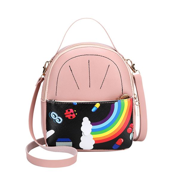 women rainbow printing stand-alone mobile phone bag student daily pu leather small backpack mini backpack women small
women rainbow printing stand-alone mobile phone bag student daily pu leather small backpack mini backpack women small