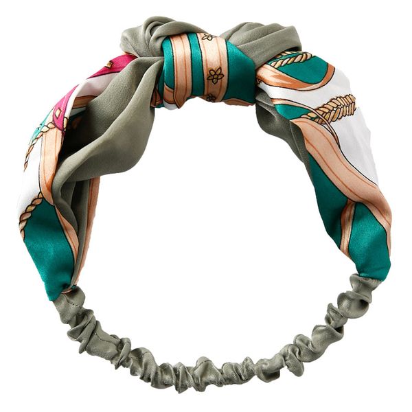 fashion women hair headband fabric cross knotted bow chiffon floral hair band korea headdress ladies hoop bandage accessories