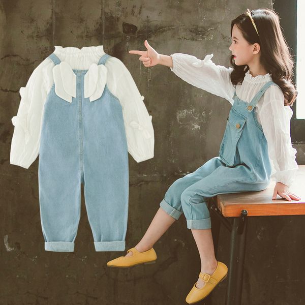 clothing sets keelorn kids girls casual autumn teenagers outfits t-shirts and suspender jeans children cute clothes, White
clothing sets keelorn kids girls casual autumn teenagers outfits t-shirts and suspender jeans children cute clothes, White