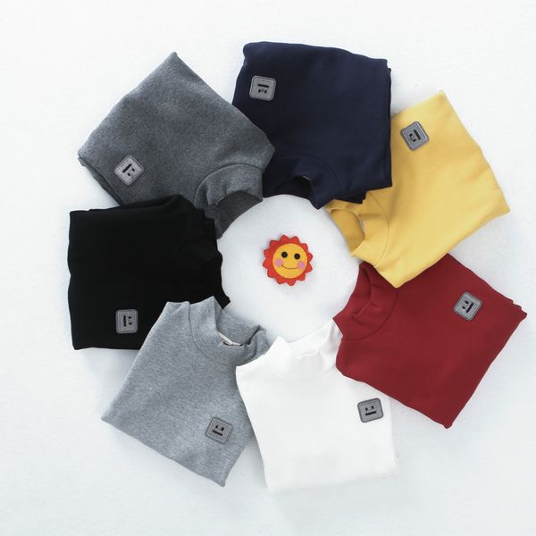 2019 korean new children's base shirt solid color high collar for boys and girls warm pullover warm pullover inner top, Blue
2019 korean new children's base shirt solid color high collar for boys and girls warm pullover warm pullover inner top, Blue