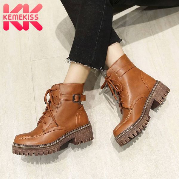 kemekiss size 33-43 women ankle boots fashion buckle cross strap winter shoes woman platform short boot lady daily footwear, Black
kemekiss size 33-43 women ankle boots fashion buckle cross strap winter shoes woman platform short boot lady daily footwear, Black