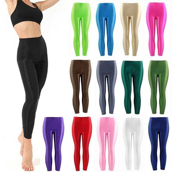 2020 women solid color fluorescent shiny pant leggings large size spandex shinny elasticity casual trousers for girl pants, Black
2020 women solid color fluorescent shiny pant leggings large size spandex shinny elasticity casual trousers for girl pants, Black