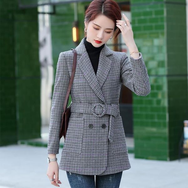 green purple plaid thick winter women girl blazer coat new arrival casual ladies female jacket with pocket and belt, White;black
green purple plaid thick winter women girl blazer coat new arrival casual ladies female jacket with pocket and belt, White;black