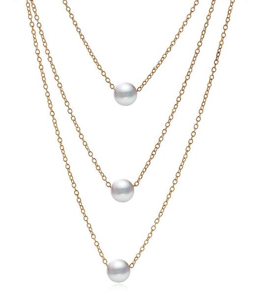 three-tier single pearl necklace retro fashion clavicular chain necklace women fashion accessories nice gift ship, Silver
three-tier single pearl necklace retro fashion clavicular chain necklace women fashion accessories nice gift ship, Silver