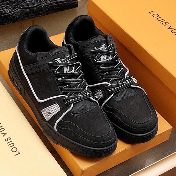fashion men shoes leather luxury sneakers with origin box zapatos de hombre rubber soles trainer sneaker luxury design mens shoes fashion, Black
fashion men shoes leather luxury sneakers with origin box zapatos de hombre rubber soles trainer sneaker luxury design mens shoes fashion, Black