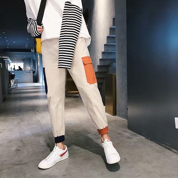 2020 men's pants fashion spliced color england style sweatpants cargo men trousers casual streetwear jogging hip hop men pants, Black
2020 men's pants fashion spliced color england style sweatpants cargo men trousers casual streetwear jogging hip hop men pants, Black