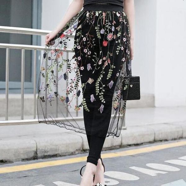women vintage long black faldas mujer see through floral mesh embroidery skirt elegant a line skirt saia midi ah619
women vintage long black faldas mujer see through floral mesh embroidery skirt elegant a line skirt saia midi ah619
