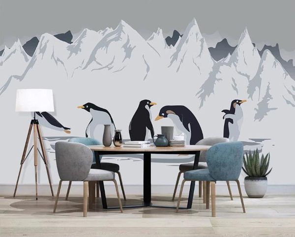 custom wallpaper 3d penguin snow mountain hand drawn cartoon mural children's room bedroom living room decoration wall painting
custom wallpaper 3d penguin snow mountain hand drawn cartoon mural children's room bedroom living room decoration wall painting