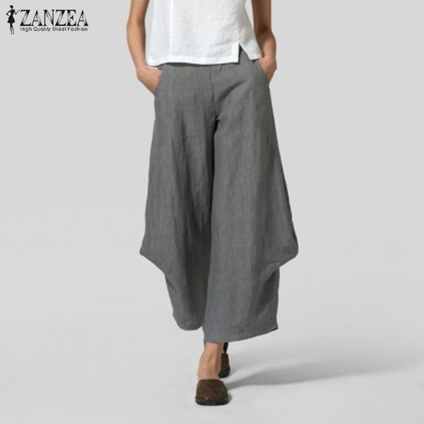 2020 spring zanzea women pants elastic waist wide leg trousers ruffles pantalon femme palazzo casual baggy streetwear sweatpants, Black;white
2020 spring zanzea women pants elastic waist wide leg trousers ruffles pantalon femme palazzo casual baggy streetwear sweatpants, Black;white