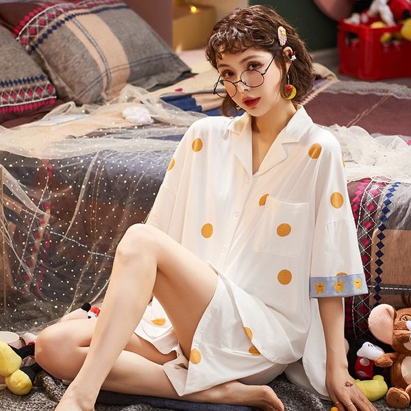 2020 new pajamas female cute fresh online celebrity home clothes set student home clothes set 33434#, Blue;red
2020 new pajamas female cute fresh online celebrity home clothes set student home clothes set 33434#, Blue;red