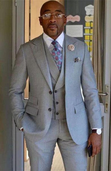 custom made men's suits light gray men suits wedding groom tuxedos groomsmen formal prom party suit (jacket+pants+vest), Black
custom made men's suits light gray men suits wedding groom tuxedos groomsmen formal prom party suit (jacket+pants+vest), Black