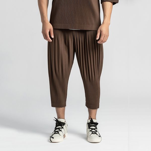 men's pants ewq / wear pleated japan style elastic waist ankle gradient lantern calf-length harem for male 9y3285, Black
men's pants ewq / wear pleated japan style elastic waist ankle gradient lantern calf-length harem for male 9y3285, Black